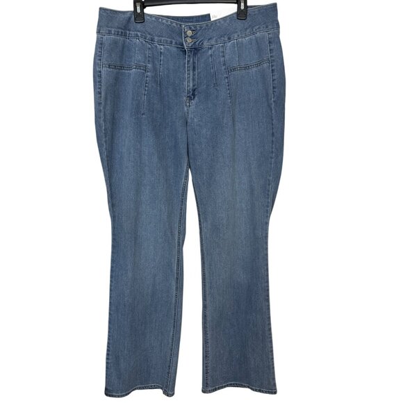 New Est 1946 Denim Jeans Size 18W Cato Hi-Rise Bootcut Blue Light Wash - Picture 1 of 9